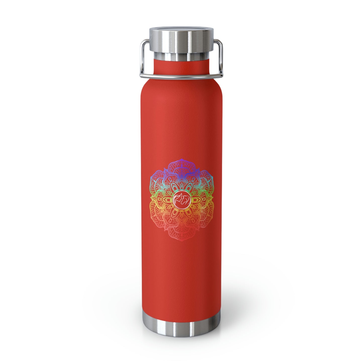 Copper Vacuum Insulated Bottle, 22oz with Chakra Design