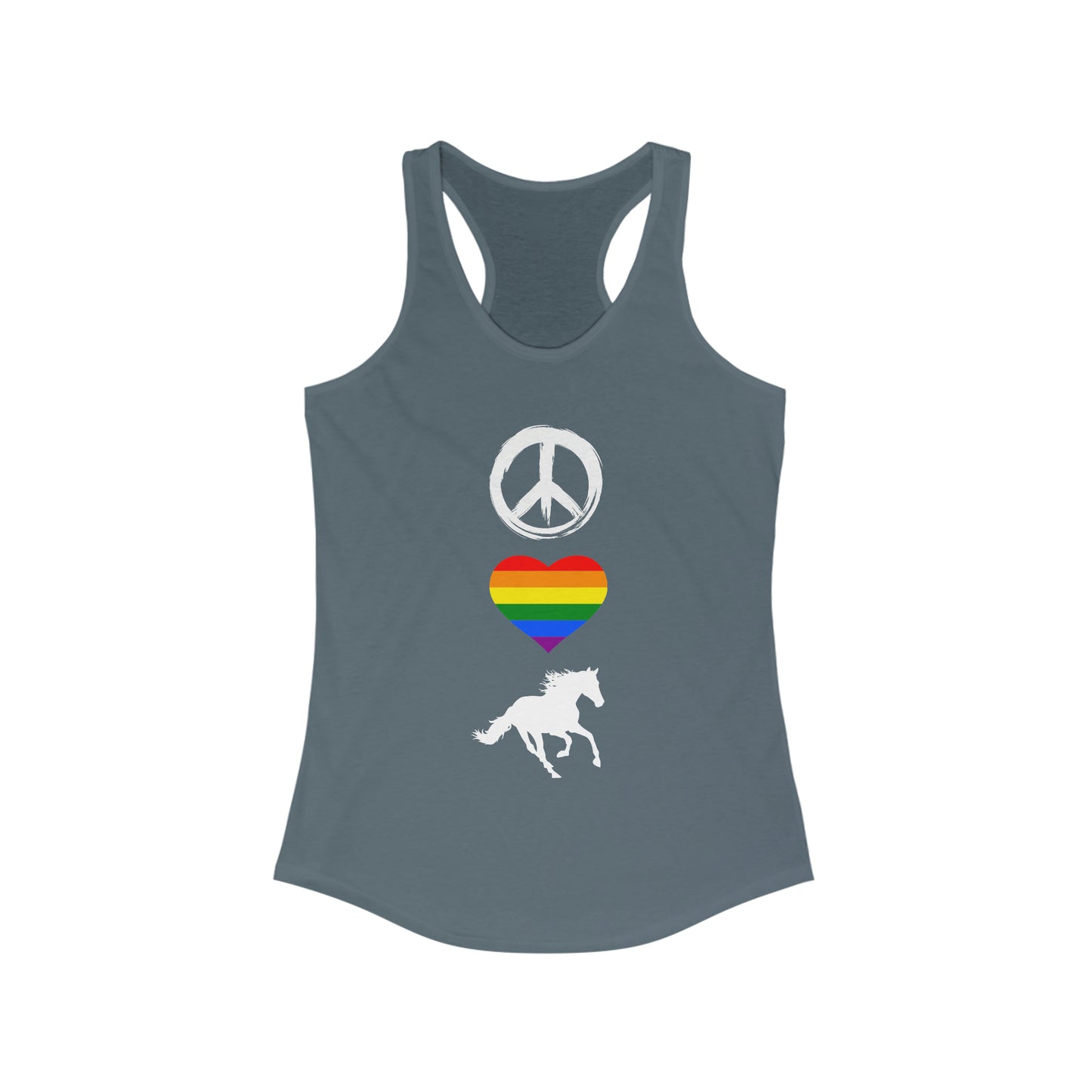 Peace Love Horses Pride Tank